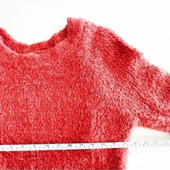 Pull&Bear Original Sweater Red Fuzzy Pullover Women's EU L - Picture 4 of 7